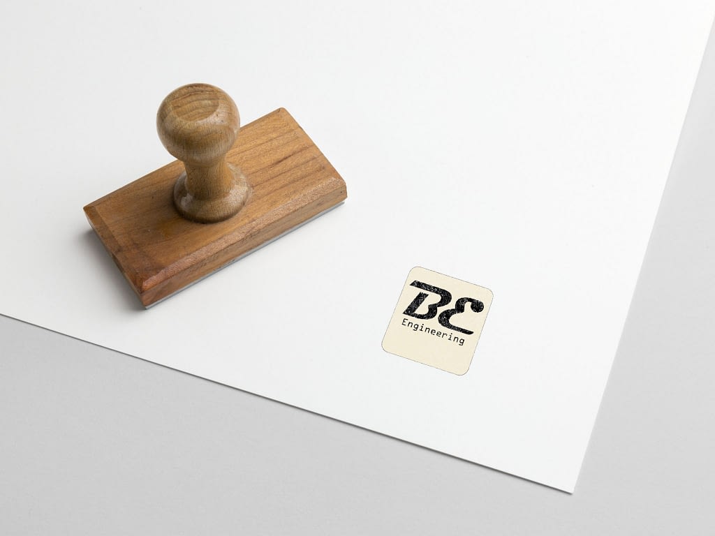 Rubber stamp logo